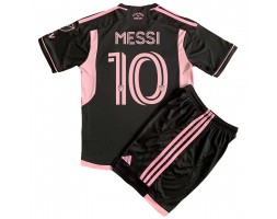 Inter Miami Lionel Messi #10 babykläder Bortatröja barn 2023-24 Korta ärmar (+ Korta byxor)